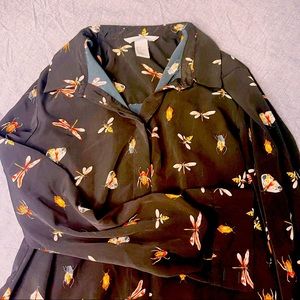 H&M Long Sleeve Shirt Bees and Butterflies 🐝